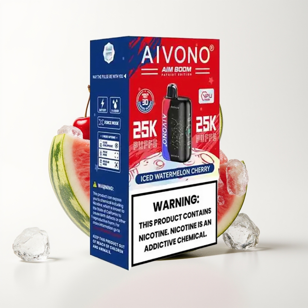 Aivono AIM BOOM 25000 Puffs 0-5% Nikotin 28ml E-Liquid Jeges Görögdinnye-Cseresznye