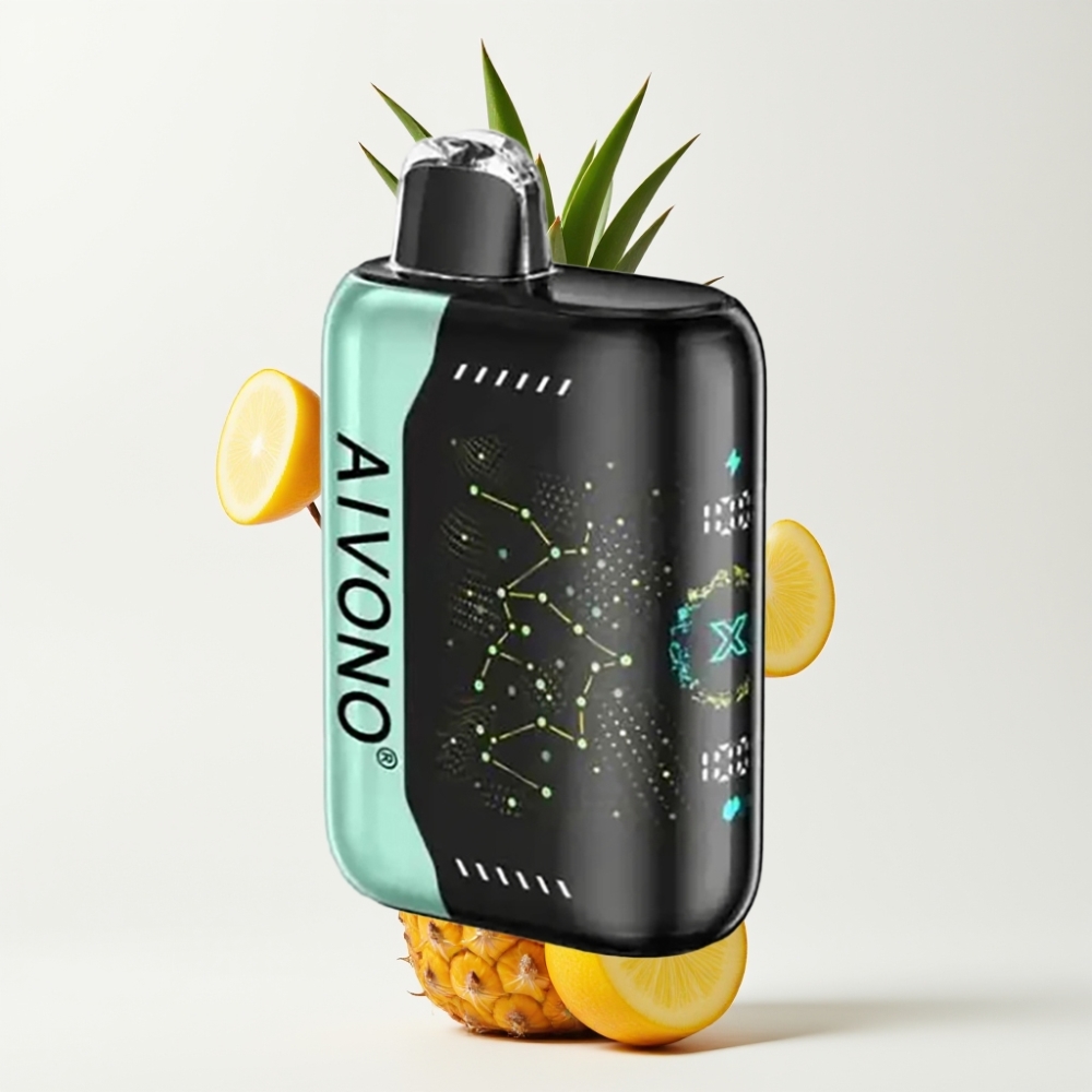 Aivono AIM BOOM 25000 Puffs 0-5% Nikotin 28ml E-Liquid Sárga Málna-Ananász Íz