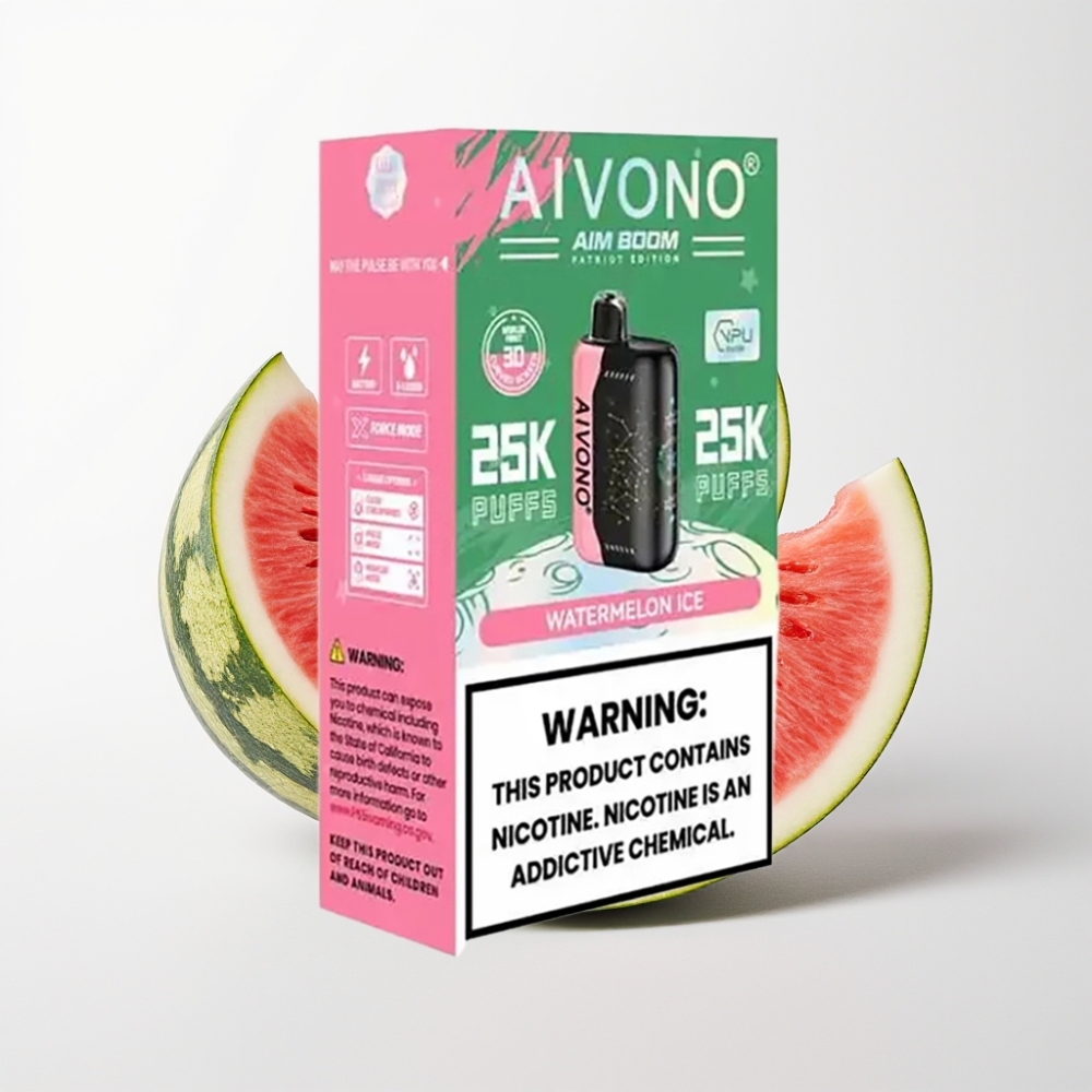 Aivono Aim Boom 25000 Puff 0-5% Nikotin 28ml E-Liquid Görbe Ice Dinnye