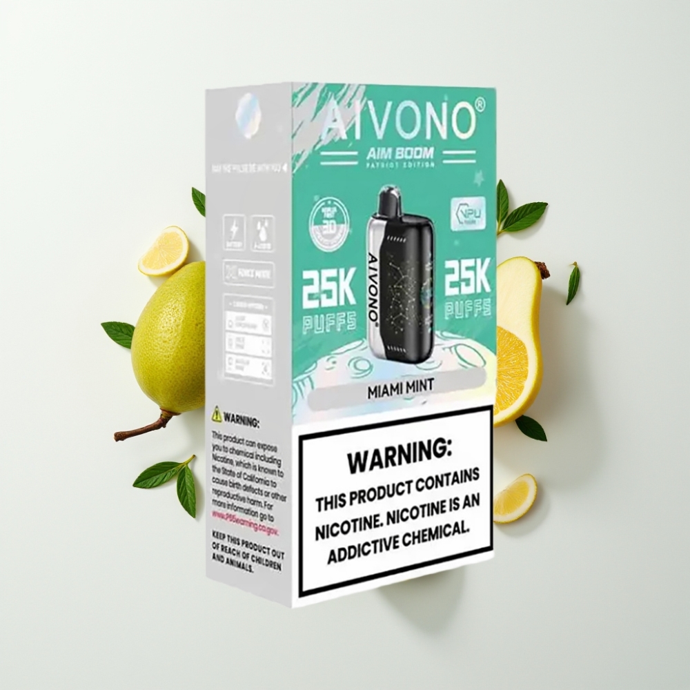 Aivono Aim Boom 25000 Puffs 0-5% Nikotin 28ml E-Liquid Miami Menta