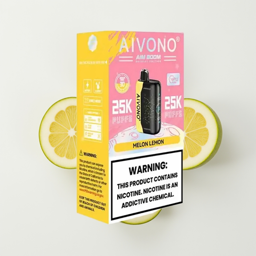 Aivono Aim Boom 25000 Puffs Egyszerhasználatos E-Liquid Melon Lemon 28ml 5% Nikotin 650mAh
