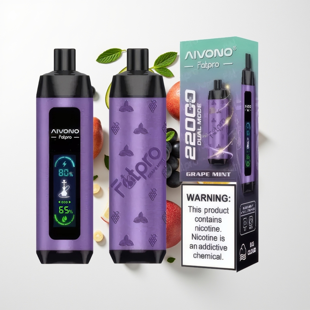 Aivono AIM FATPRO 22000 Puff 0-5% Nikotin 28ml E-liquide 10 Íz 600mAh Szőlő-Menta
