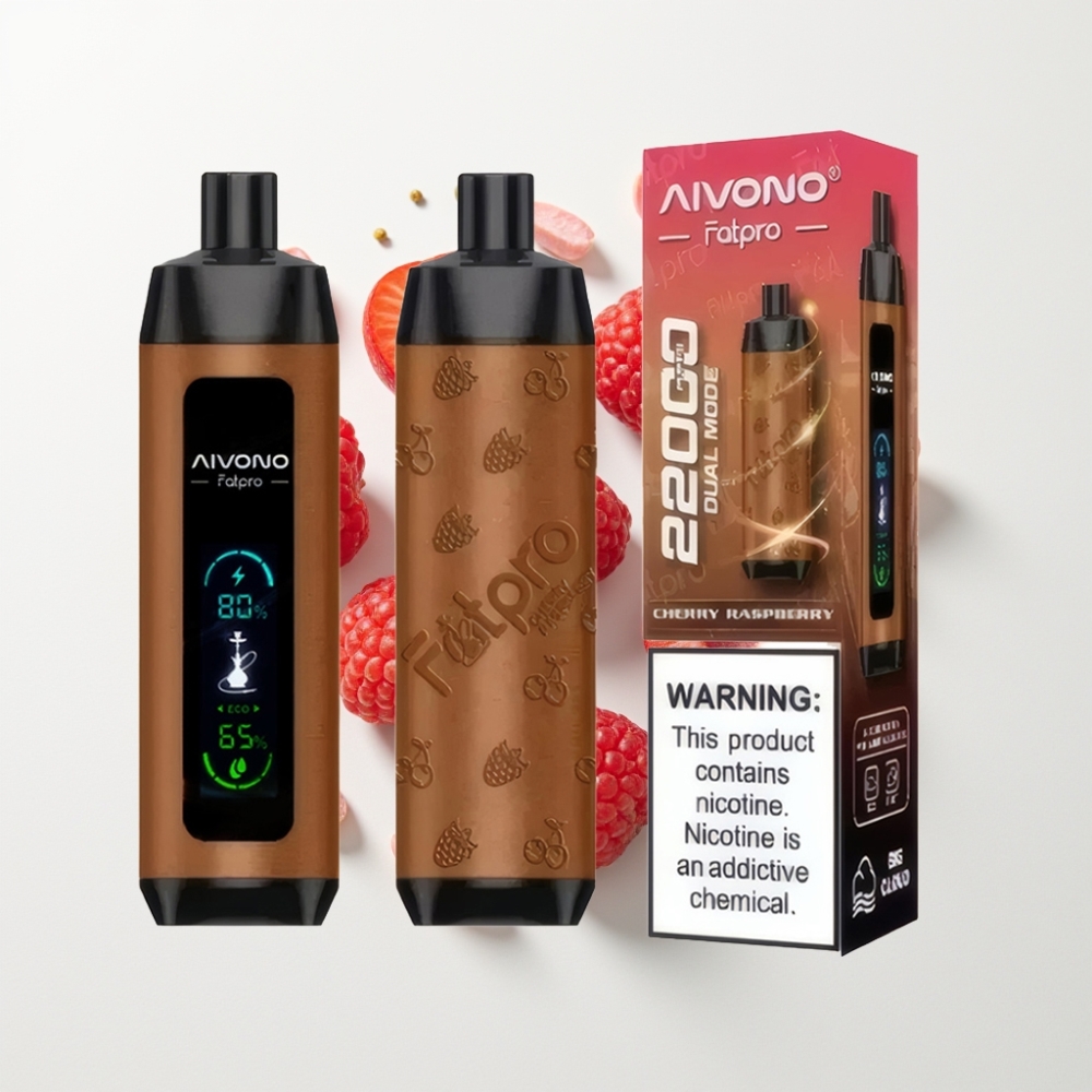Aivono AIM FATPRO 22000 Puff 28ml Cseresznye Málna Elszívható E-cigaretta 0,6 ohm Mesh Eco/Boost