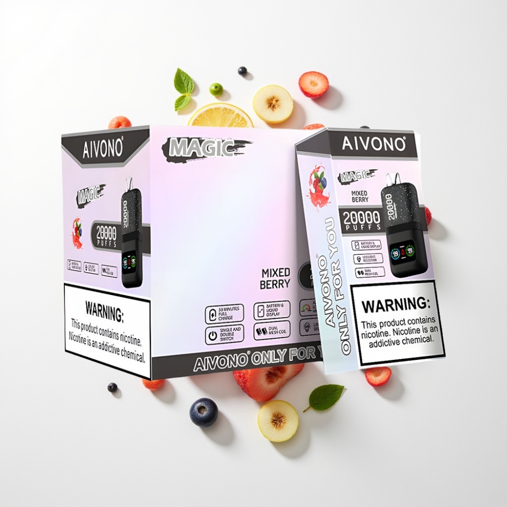Aivono AIM MAGIC 20000 Puff 26ml Kettős Mesh Coil LCD Típus-C Berry Keverék