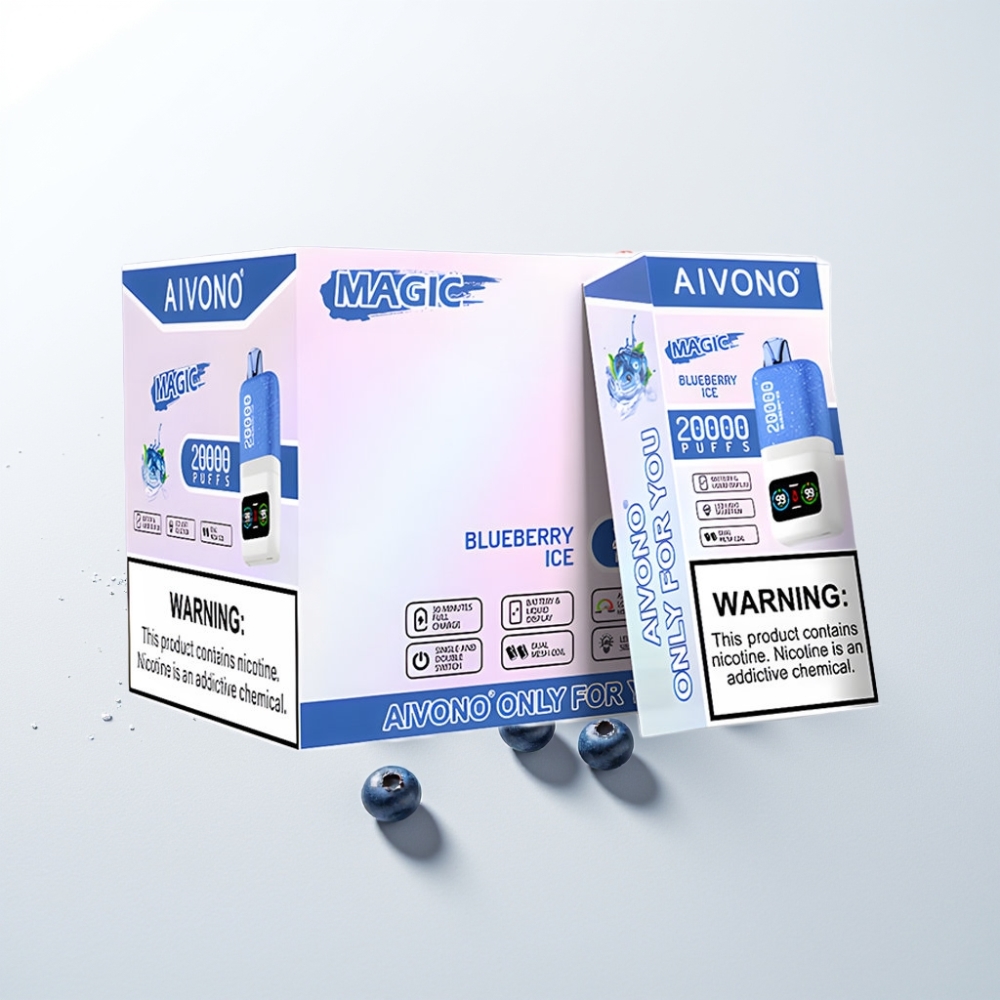 Aivono AIM MAGIC 20000 Puff Dual Mesh Coil, 26ml E-liquid, Azuláfonya Jég (Blueberry Ice)