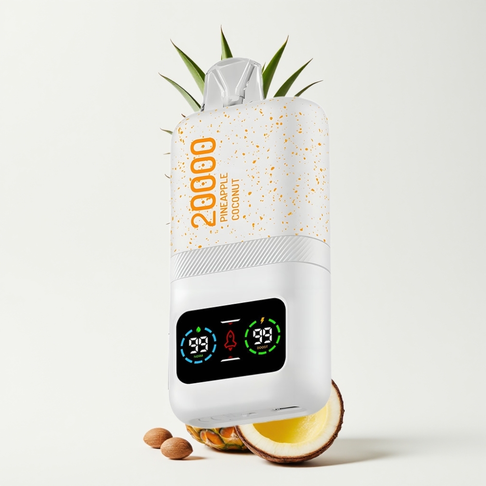 Aivono AIM MAGIC 20000 Puff Eldobható E-pipetta, Ananász-Kókusz Íz, 26ml E-liquid, Dual Mesh Coils, LCD Kijelző