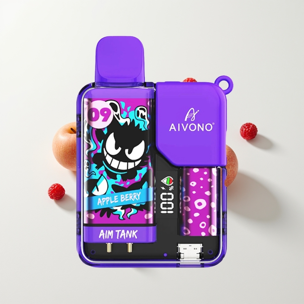 Aivono AIM-TANK 9500 Puffs 18ml 650mAh Kijelzős Alma-Bogyó Íz