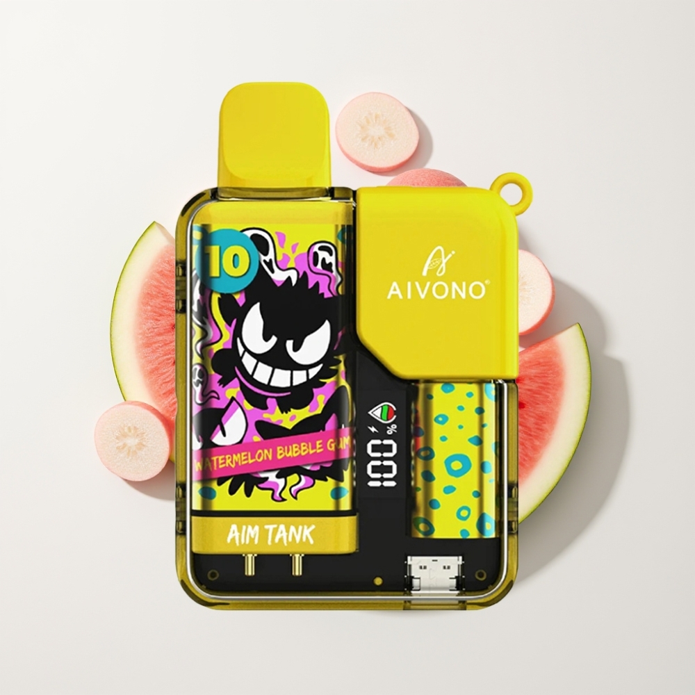 Aivono AIM-TANK 9500 Puffs 18ml 650mAh LCD Görbe Dinnye Buborék Rágó