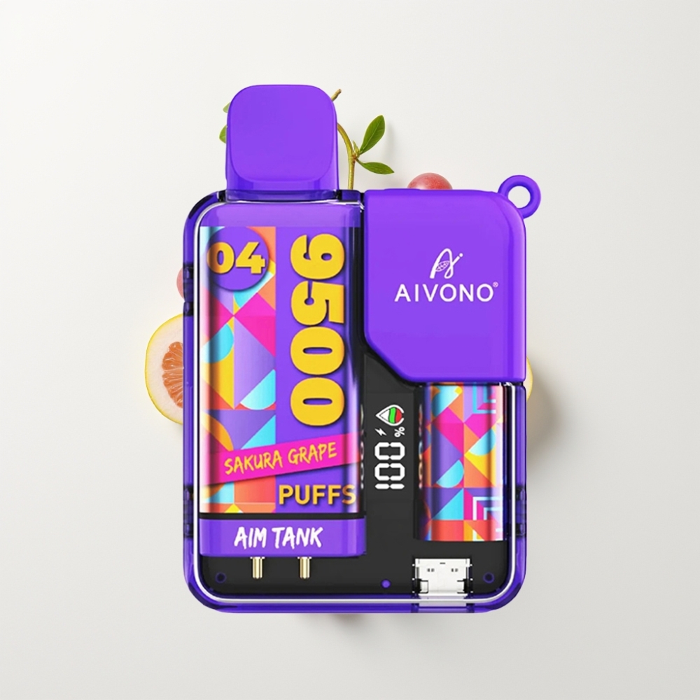 Aivono AIM-TANK 9500 Puffs 18ml 650mAh LCD Szakura Szőlő