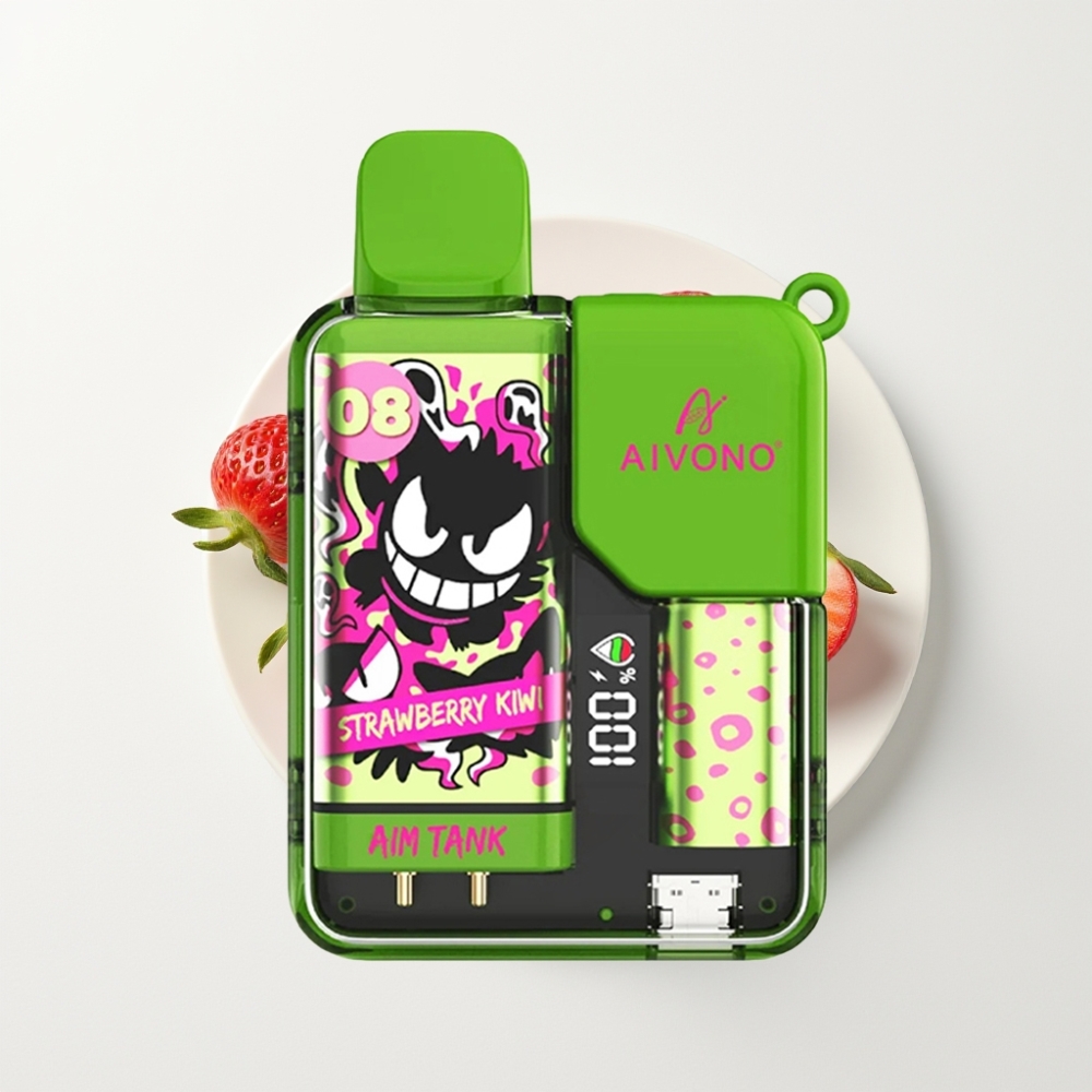 Aivono AIM-TANK 9500 Puffs 18ml E-liquid 650mAh LCD Eper Liwi