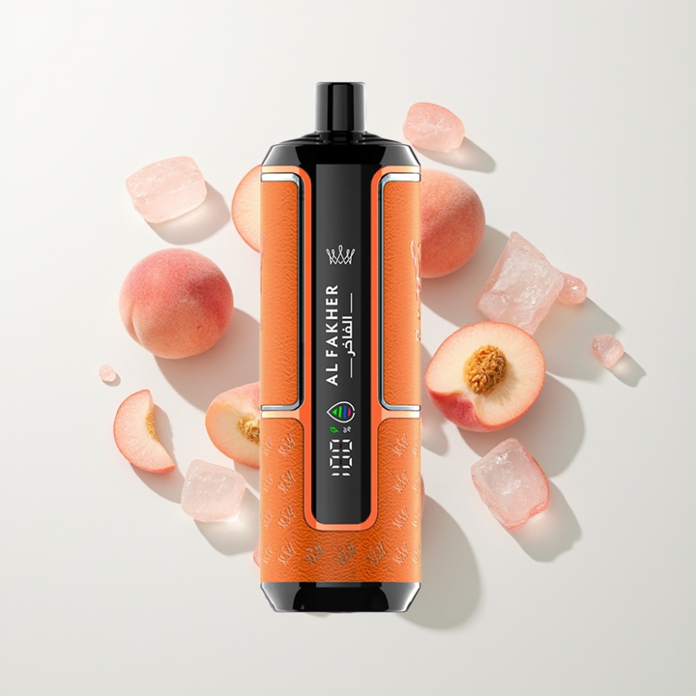 Al Fakher Crown Bar 15K Hypermax Eldobható E-Cigi Peach Jég 22ml 600mAh Type-C