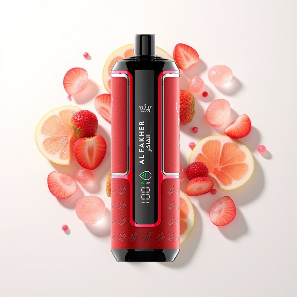Al Fakher Crown Bar 15K Hypermax Eldobható Vape Készlet Eper Punch – 22ml, 15 000 Füst, 6mg/ml