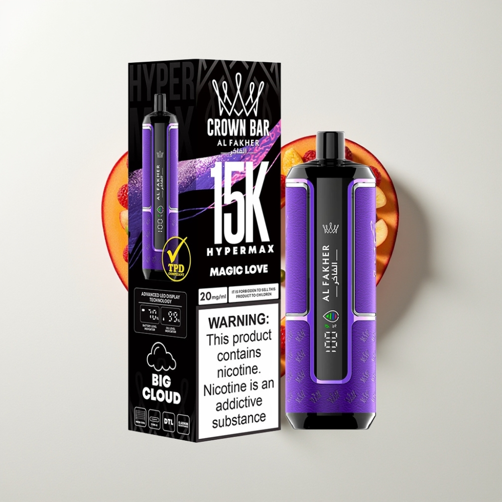 Al Fakher Crown Bar 15K Hypermax Eldobható Vape Kit – 22ml, 600mAh, Type-C, 15 000 Puff