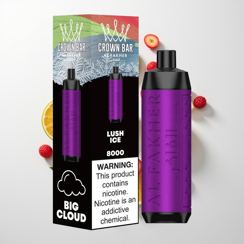 Al Fakher Crown Bar 8000 Crystal Egyszerhasználatos Vape 600mAh Jéges Zöld