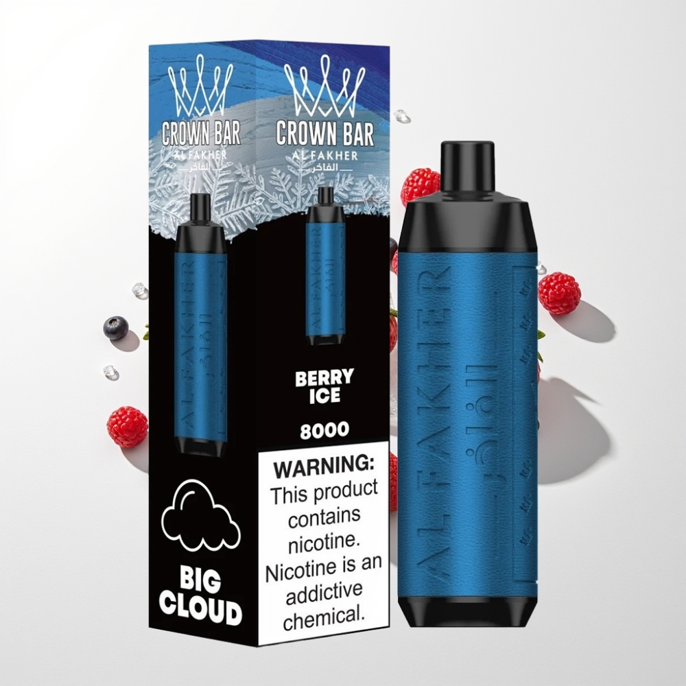Al Fakher Crown Bar 8000 Crystal Egyszerhasználatos Vape Berry Jég
