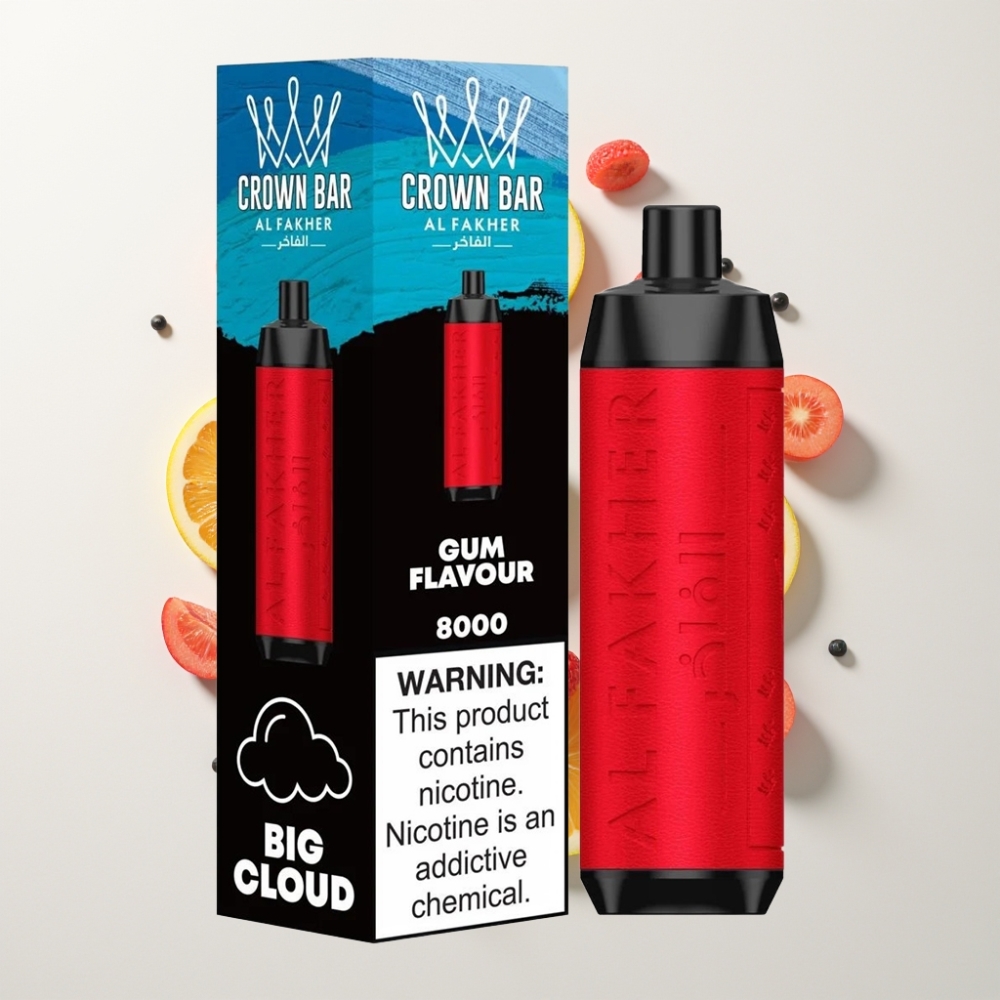 Al Fakher Crown Bar 8000 Crystal Egyszerhasználatos Vape – Rágógumi Íz, 18ml, 8000 Slukk