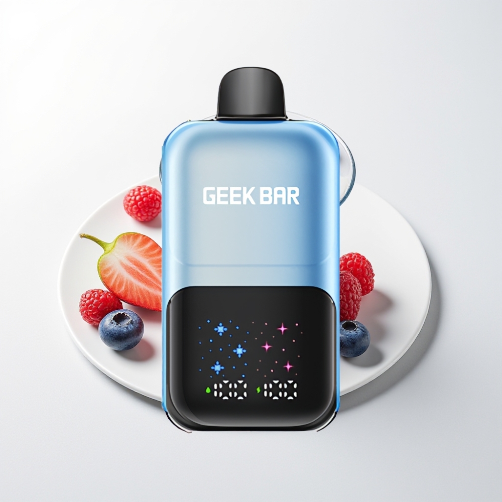 GEEK BAR 2GO 20ml 50000 Puff Két Sorozat Egyszerhasználatos Vape Pen Áfonya Málna Jég