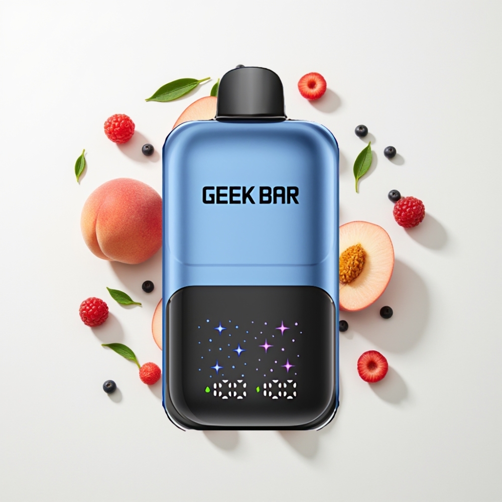 GEEK BAR 2GO 20ml 50000 Puff Két Sorozat Eldobható E-Cigi Barack & Bogyók