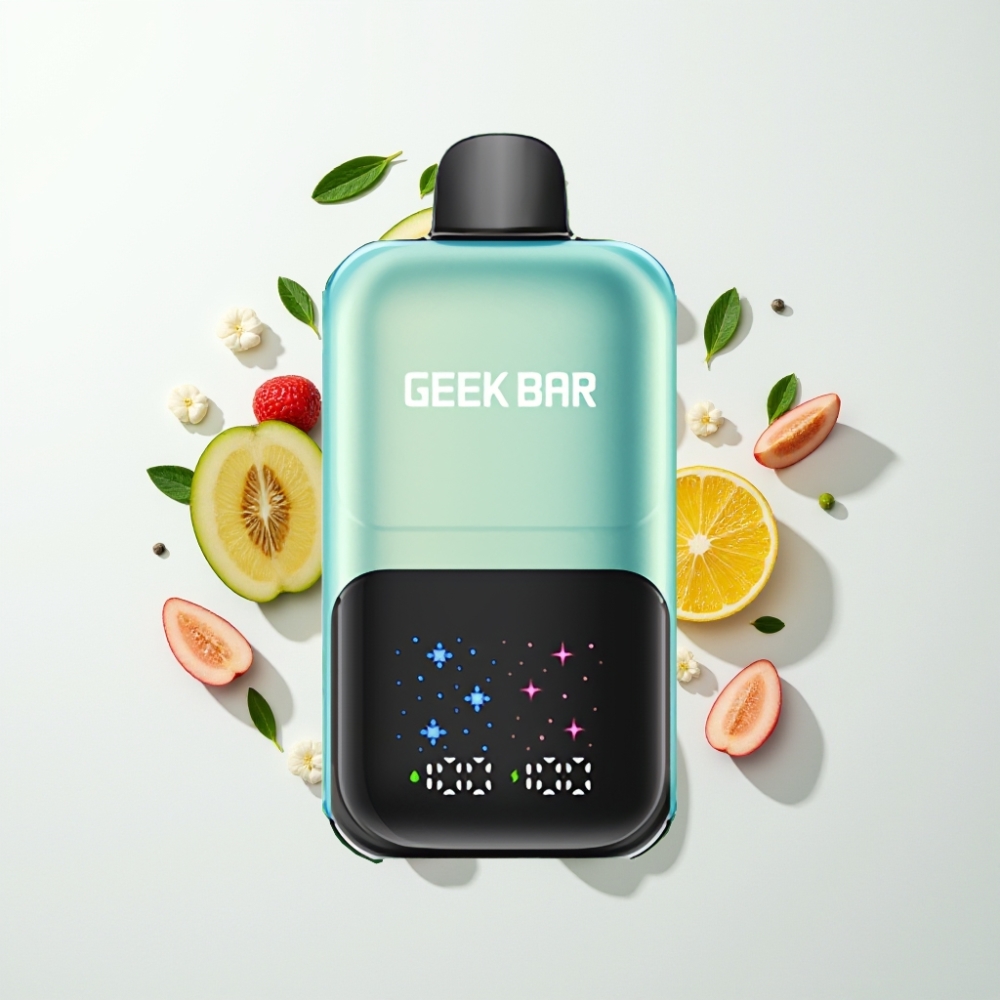 GEEK BAR 2GO 20ml 50000 Puff Két Sorozat Eldobható E-pohár - Hideg Borsmenta Jég, Interaktív Kijelző, 3 Fokozatú Íz/Hűtés, Dupla Tartály