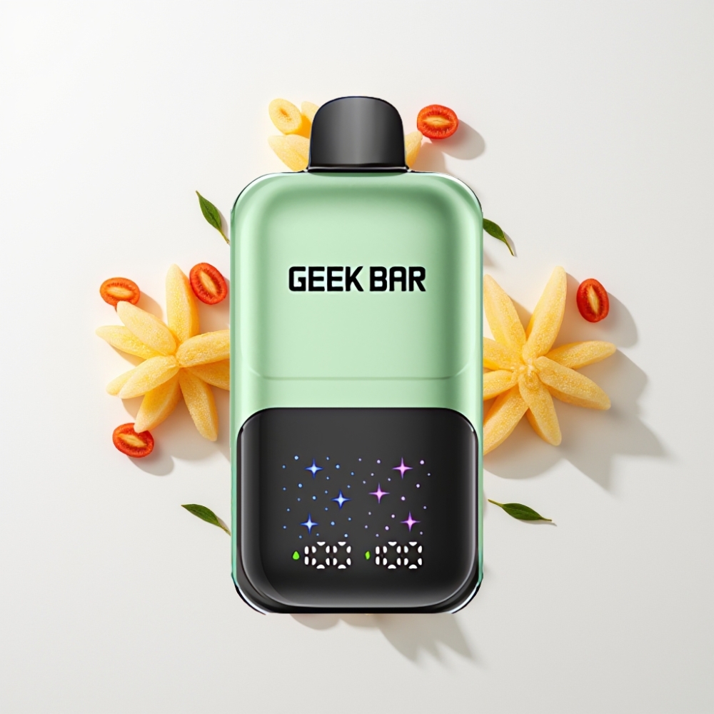 GEEK BAR 2GO 20ml 50000 Puff Két Sorozat Eldobható Vape Pen – Savanyú Cukorka & Savanyú Gyümölcs, Nagy Kijelző, 3 Fokozatú Íz/Hűtés, Dupla Tartály