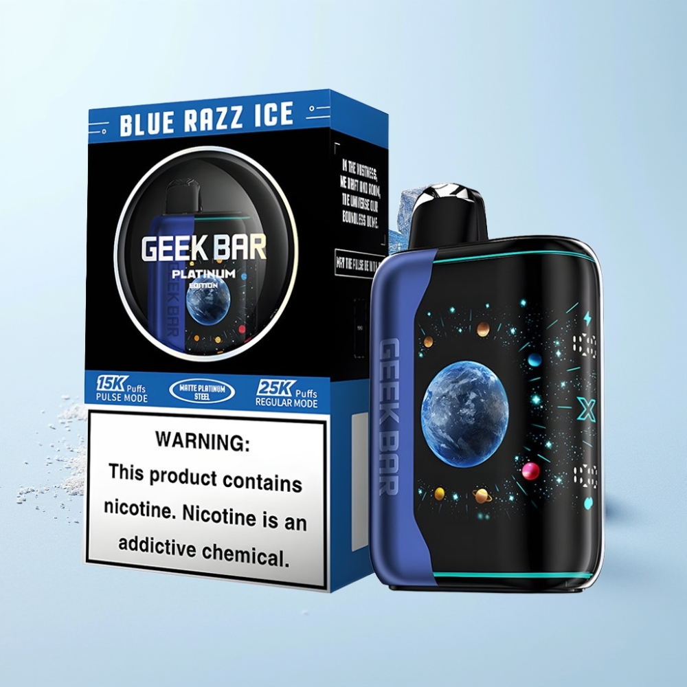 GEEK BAR Platinum Edition 25000 Puff Azules Málna Jég Prémes Matte Acél Kivitel