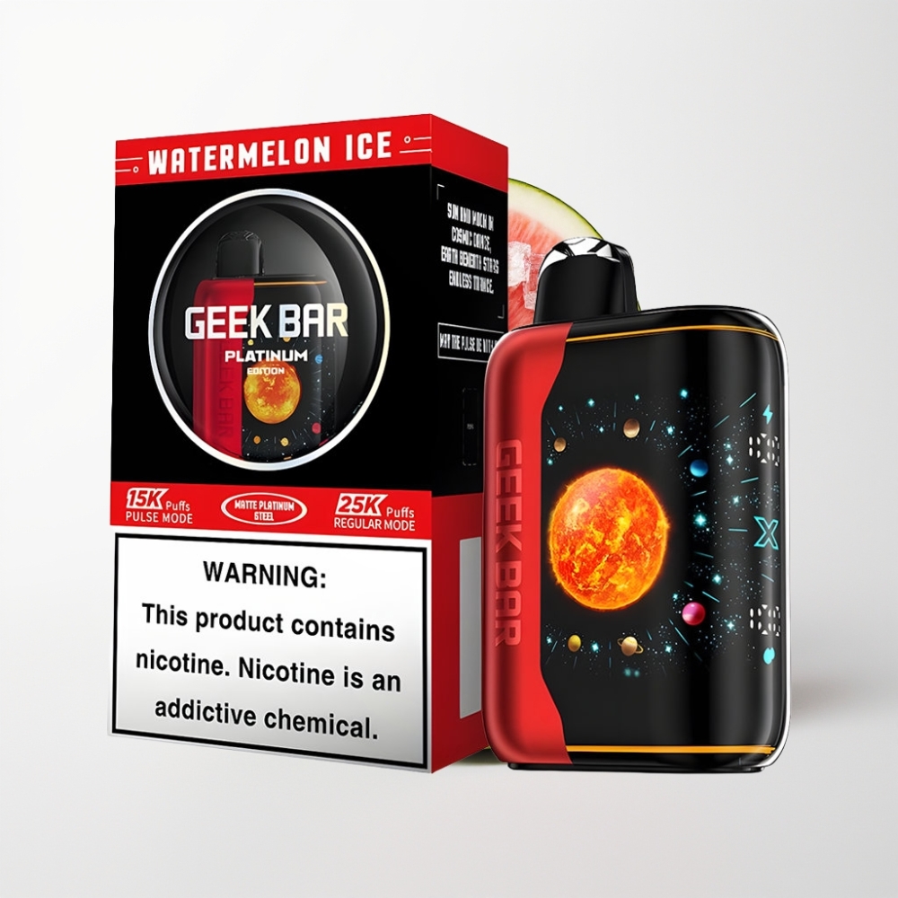 GEEK BAR Platinum Edition 25000 Puff Dinamikus Képernyős Görbült Melón Jég