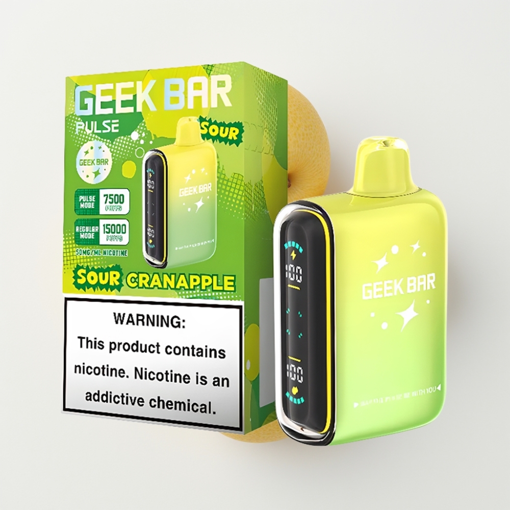 GEEK BAR Pulse 15000 Puff Egyszerhasználatos E-vapor Savanyú Íz, 16ML, 5% Nikotin, Légáramlás-Szabályozó