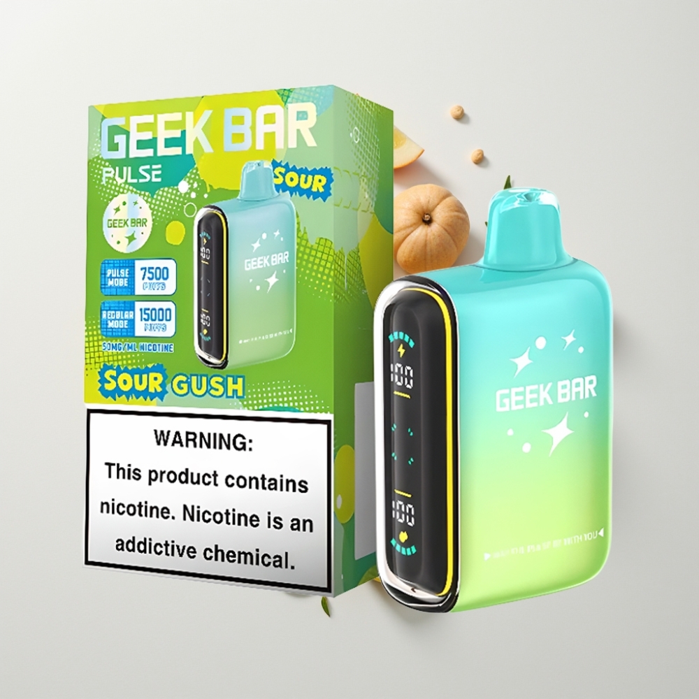 GEEK BAR Pulse 15000 Puff Egyszerhasználatos E-vapor Savanyú Íz, 16ML, 5% Nikotin, Légáramlás-Szabályozó