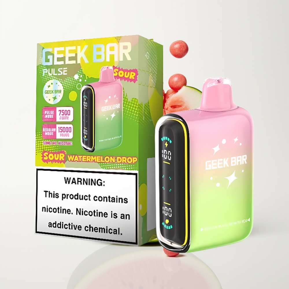 GEEK BAR Pulse 15000 Puff Egyszerhasználatos E-vapor Savanyú Íz, 16ML, 5% Nikotin, Légáramlás-Szabályozó