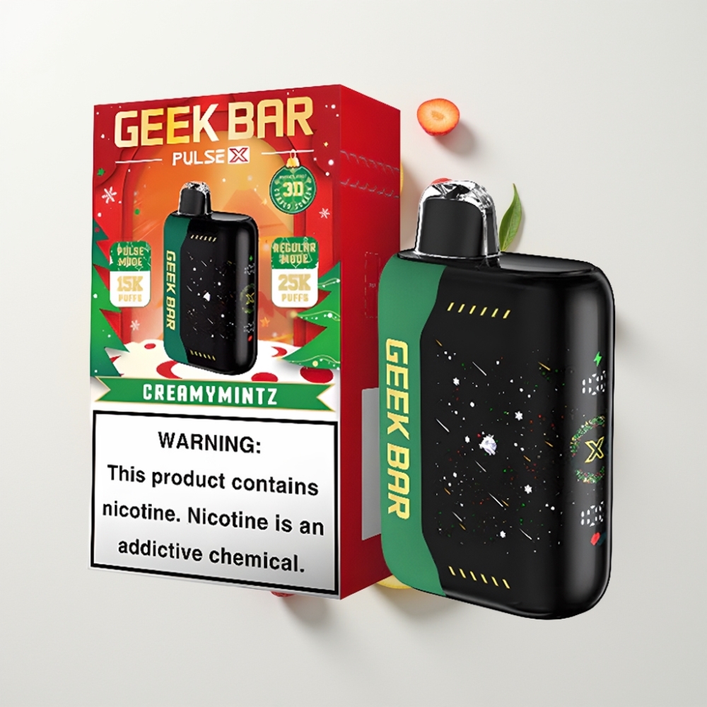 Geek Bar Pulse X 25000 Böf Karácsonyi Kiadás – 18mL, 0-5% Nikotin, USB-C