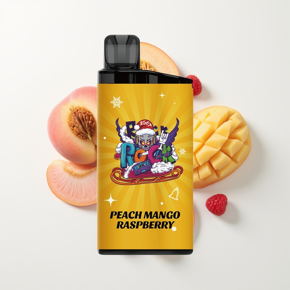 IGET Bar 3500 Puffs 1400 mAh 1,2 Ohm Mesh Barack Málna Őszibarack Disposable Vape