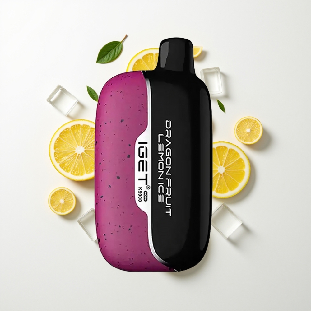 IGET Moon K5000 Puff Dragon Fruit Citromjég Disposable Vape 81,5 g PC Mesh 1,35 Ohm