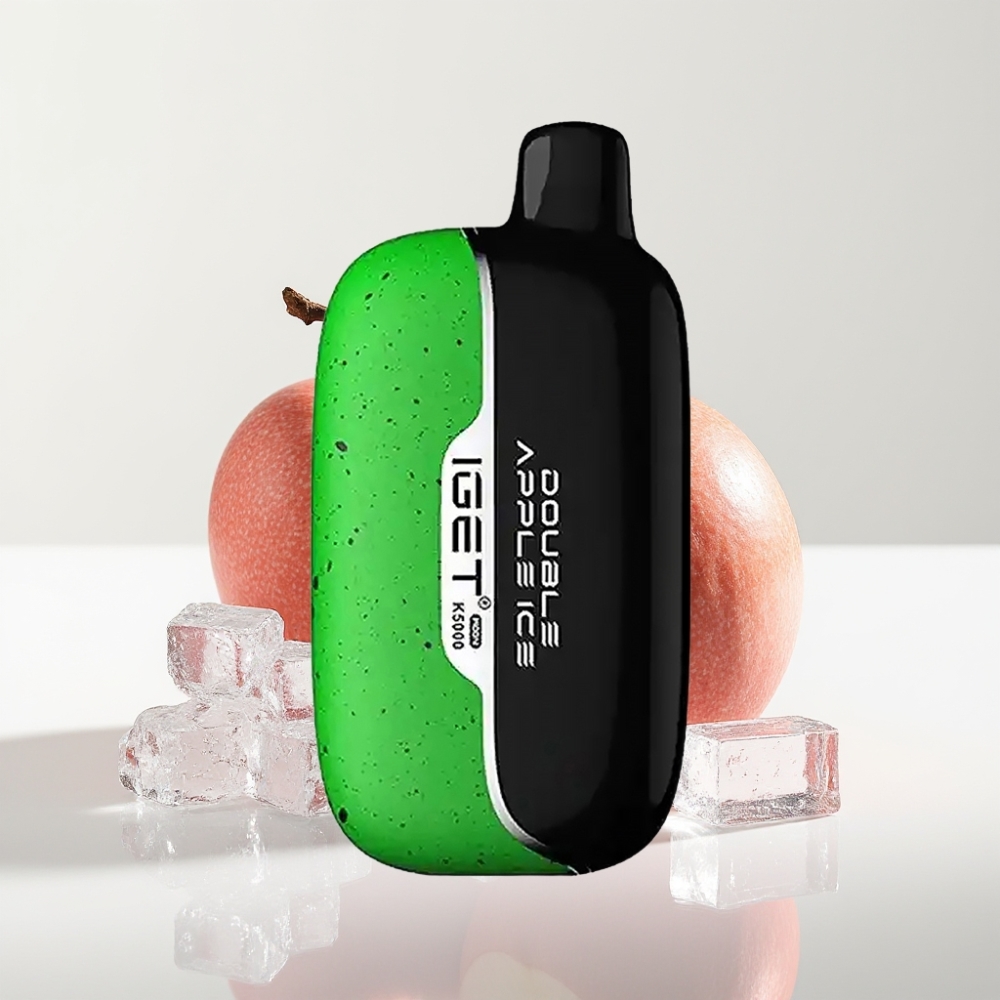 IGET Moon K5000 Puff Egyszerhasználatos Vape Dupla Alma Jég – 5000 Puff, 1.35 Ohm Mesh, 81.5 g