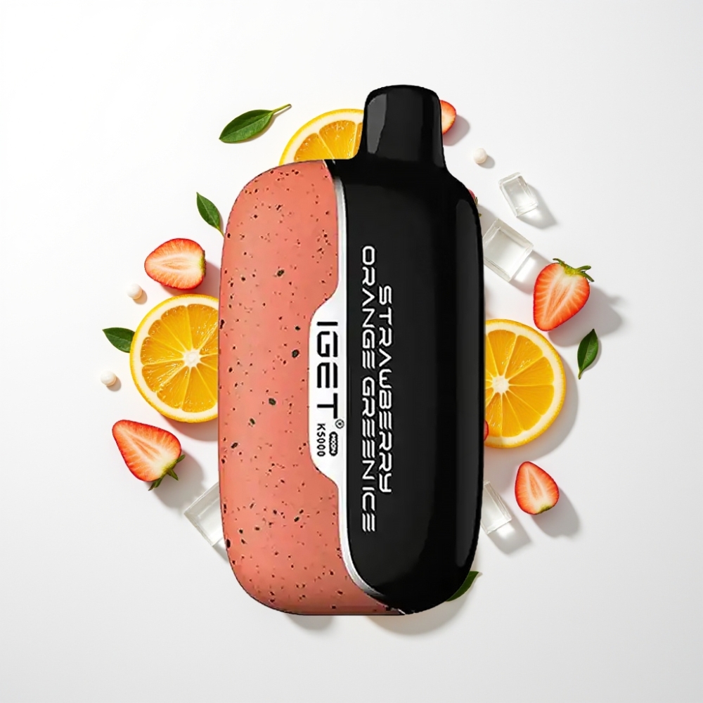 IGET Moon K5000 Puff PC Mesh 1.35 Ohm Eper Narancs Zöld Jég Disposable Vape