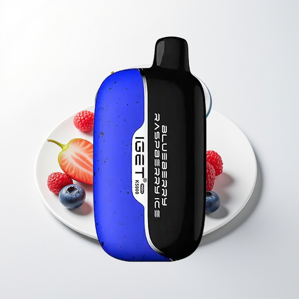 IGET Moon K5000 Puffs Eldobható E-szigeti Áfonya Málna Jég (5000 Puff, 1.35 Ohm Mesh, 81.5 g)