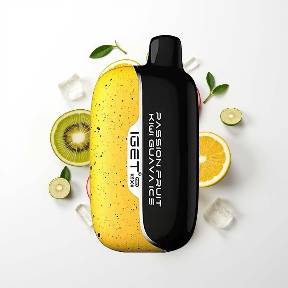 IGET Moon K5000 Puffs Eldobható Vape Szenvedélyes Gyümölcs Kiwi Guava Jég (81,5 g, 5000 Puffs, 1,35 Ohm)