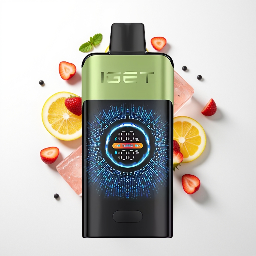IGET ONE 12000 Puff Egyszerhasználatos E-vape Eper-Kiwi Jég 2700 mAh, Kétmeszes