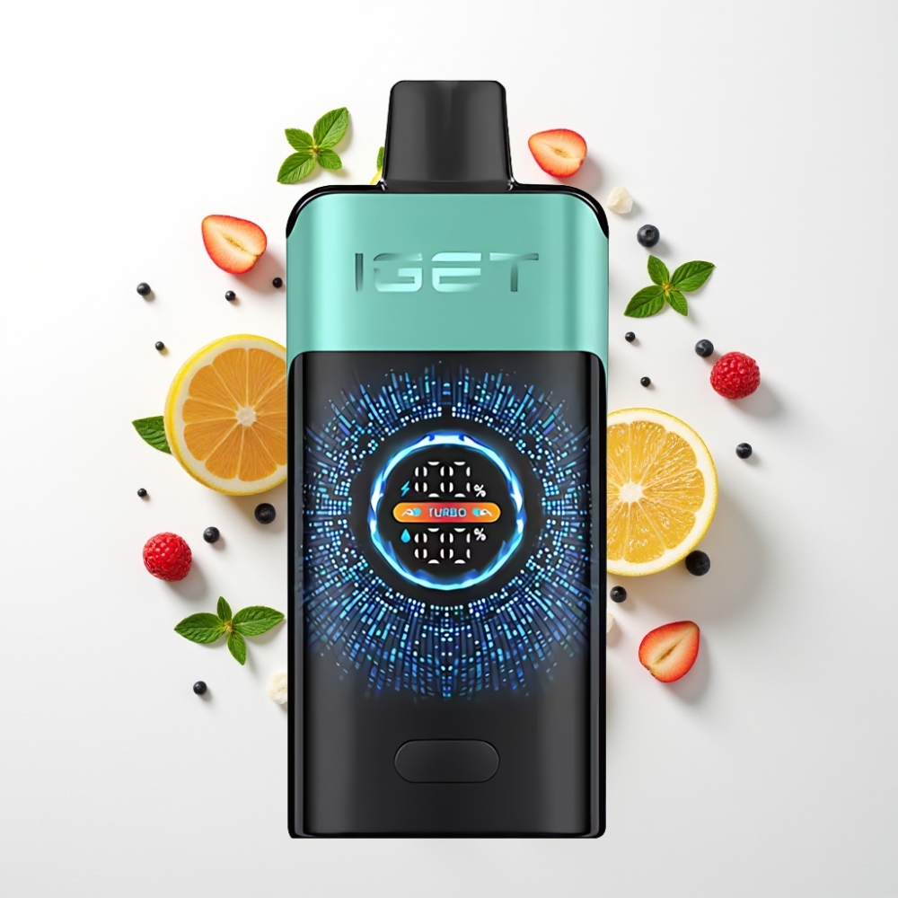 IGET ONE 12000 Puff Eldobható E-cigaretta Hegyi Tavaszi Menta Jég, 2700 mAh, Képernyős