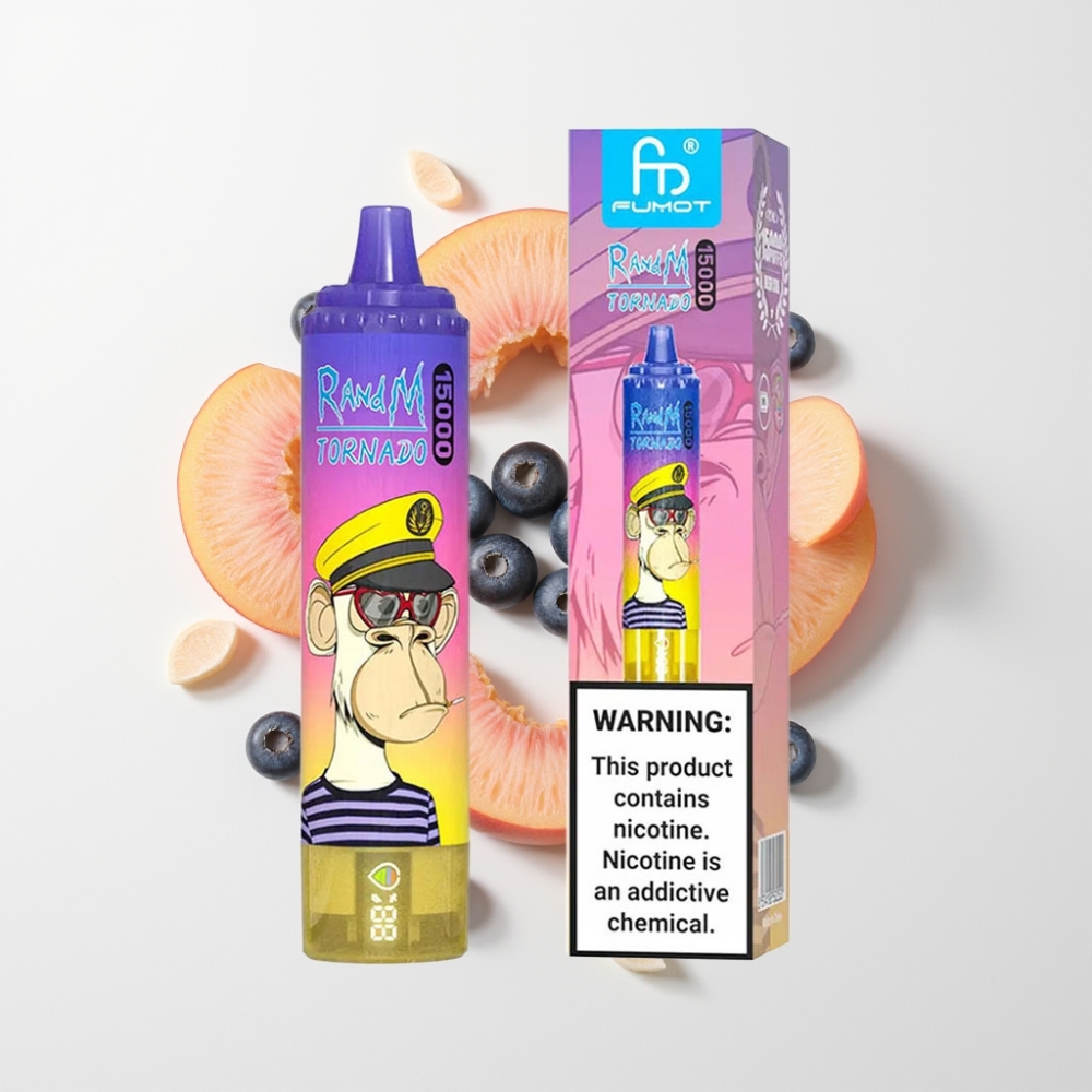 Fumot RandM Tornado 15000 Puff BarackAzuláfonya Kála 25ml, 850mAh, Mesh Coil, Type-C
