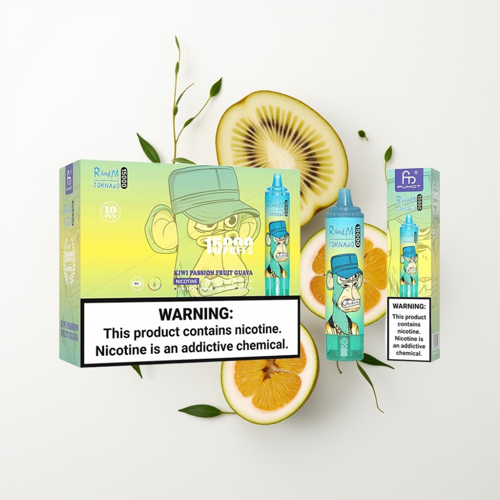 Fumot RandM Tornado 15000 Puff Kiwi Passiógyümölcs Guava 25ml Mesh Coil