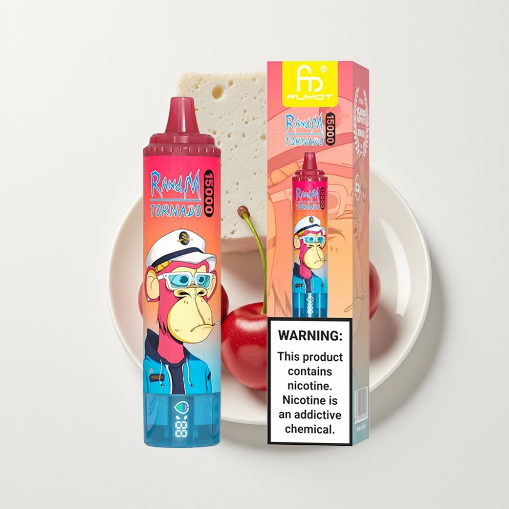 Fumot RandM Tornado 15000 Puffs 25ml 850mAh Mesh Cseresznye