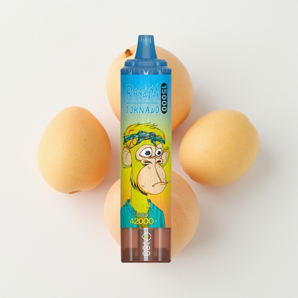 Fumot RandM Tornado 15000 Puffs Barátságos Mango-Peach Íz, 25ml, 850mAh, Mesh Coil