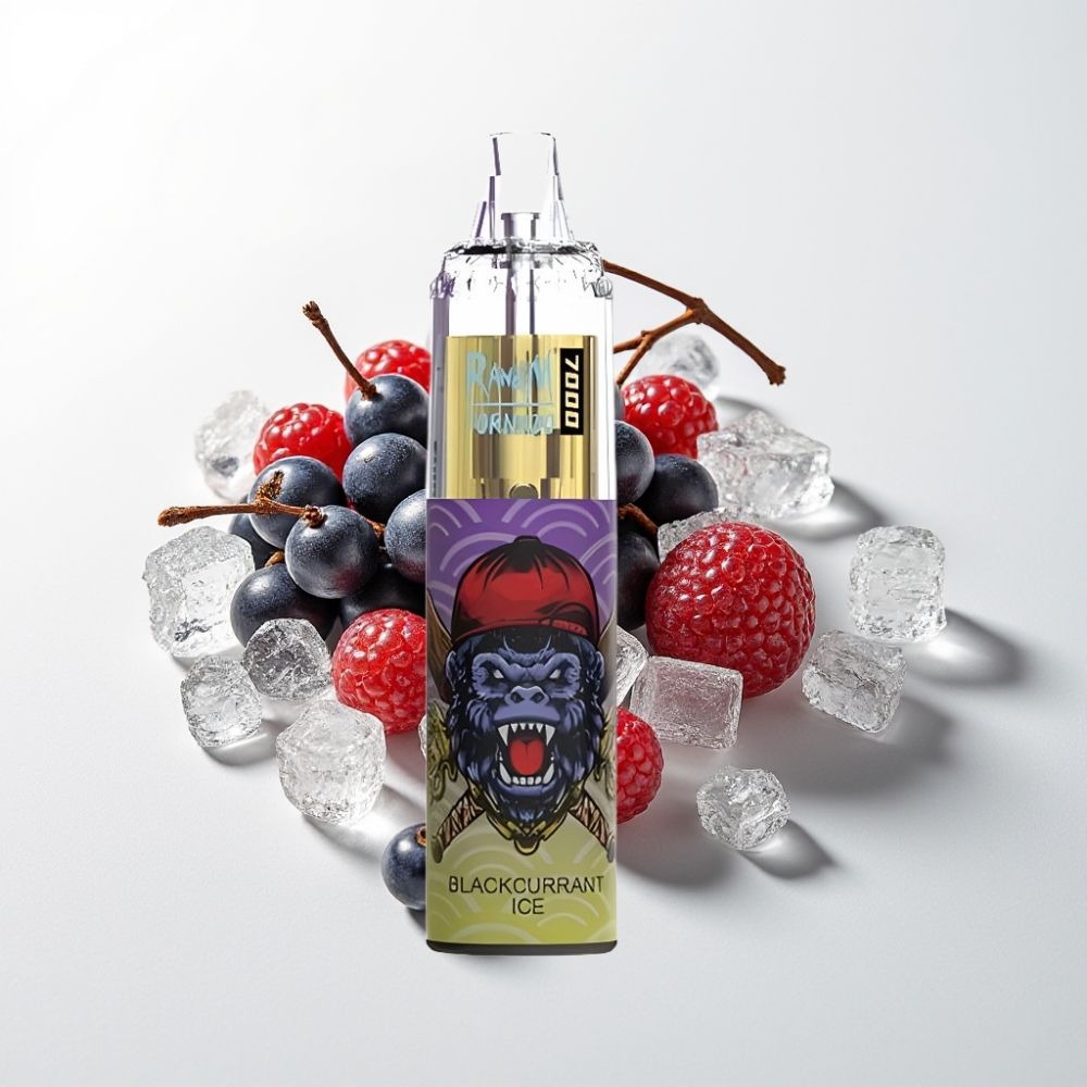 Fumot Tornado 7000 Eldobható E-cigaretta – 14 ML, Mesh Coil, Feketerjesz Jég