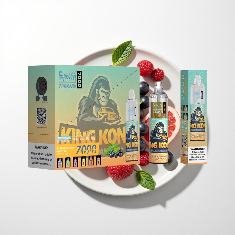 Fumot Tornado 7000 Eldobható Vape – 14 ML, 850 MAH, Mesh Coil, Ribizli-mentol