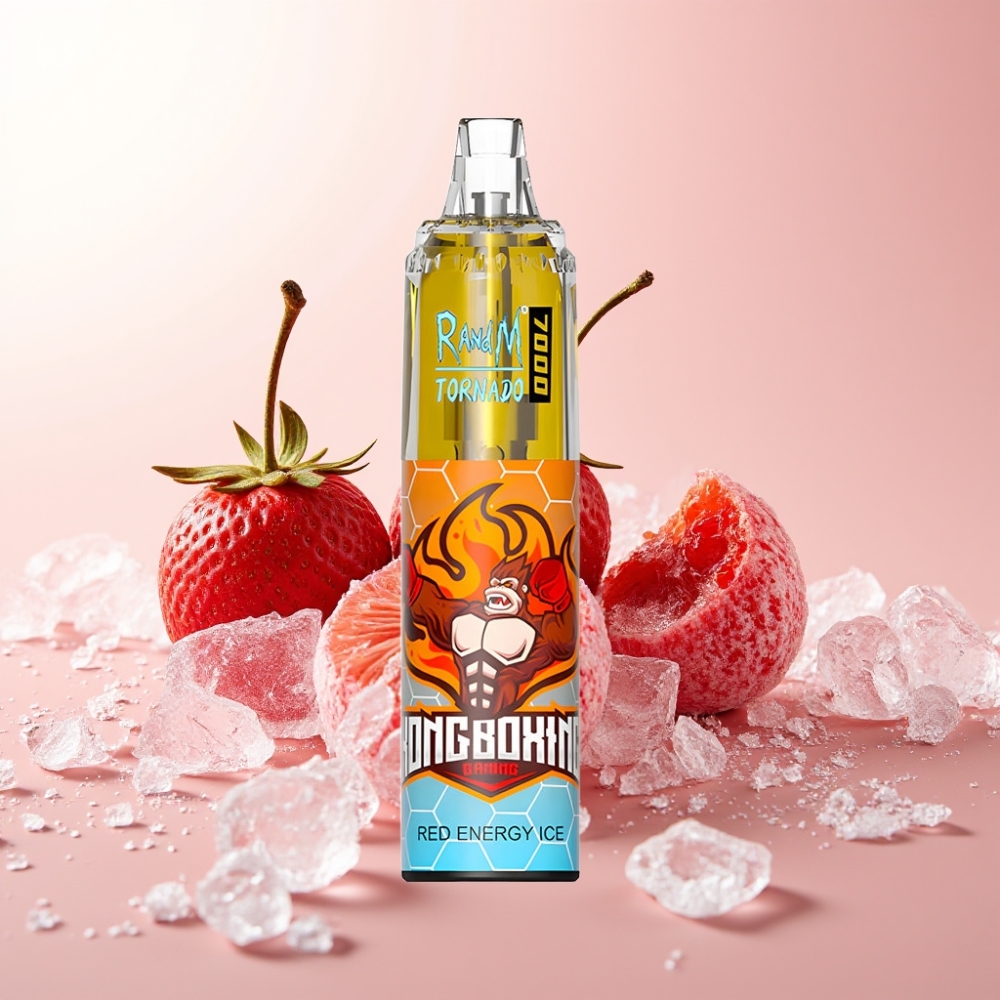 Fumot Tornado 7000 Eldobható Vape – 14 ML, 850 MAH, Mesh Coil, Vörös Energia Jég