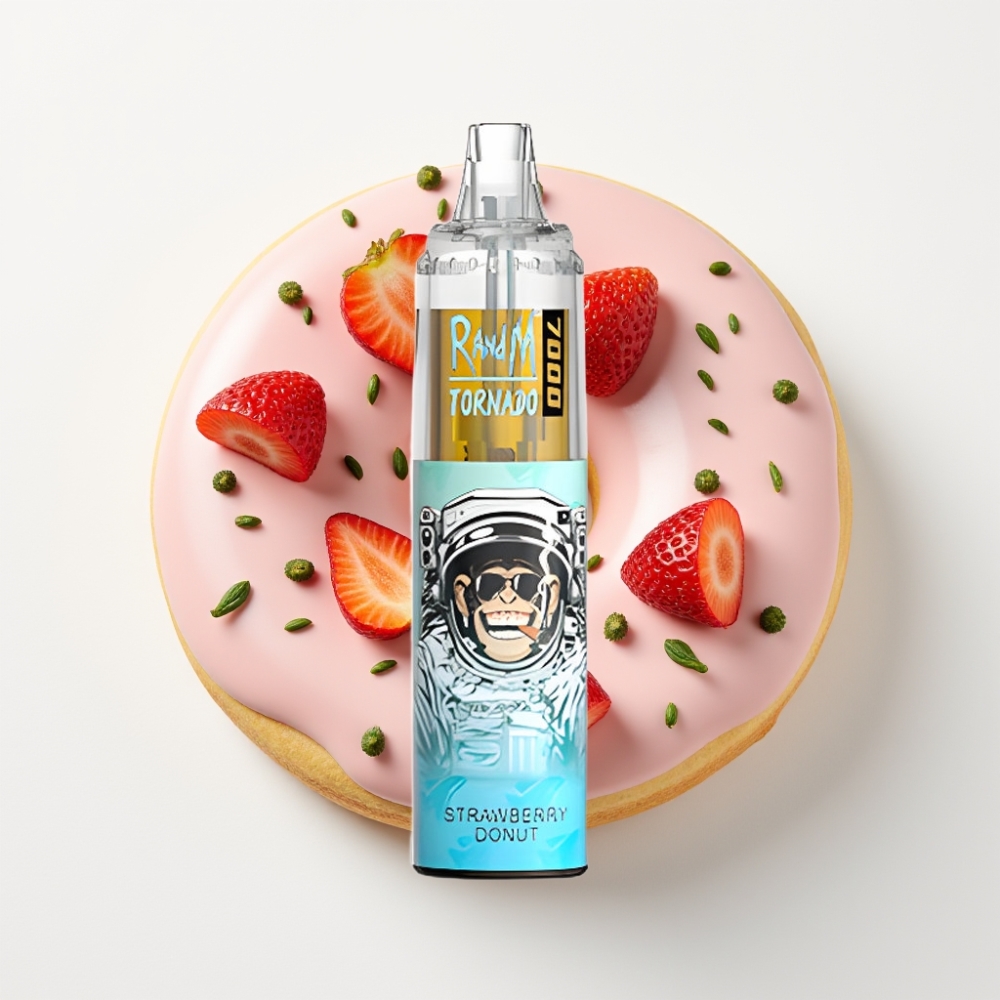 Fumot Tornado 7000 Eldobható Vape – 14 ML, Mesh Coil, Eper Fánk