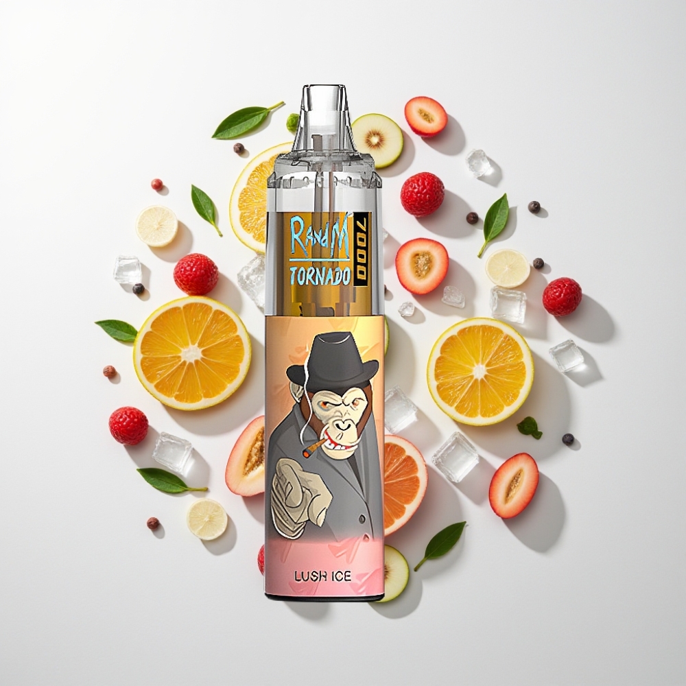 Fumot Tornado 7000 Eldobható Vape – 14 ML, Mesh Coil, Lédús Jég, Légbeállító