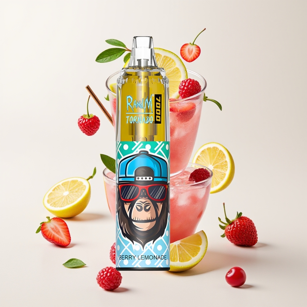 RandM Fumot Tornado 7000 Boxos E-szigaretta Bogyós Limonádé – 7000 Füst, 14 ML, Mesh Coil, Type-C, RGB