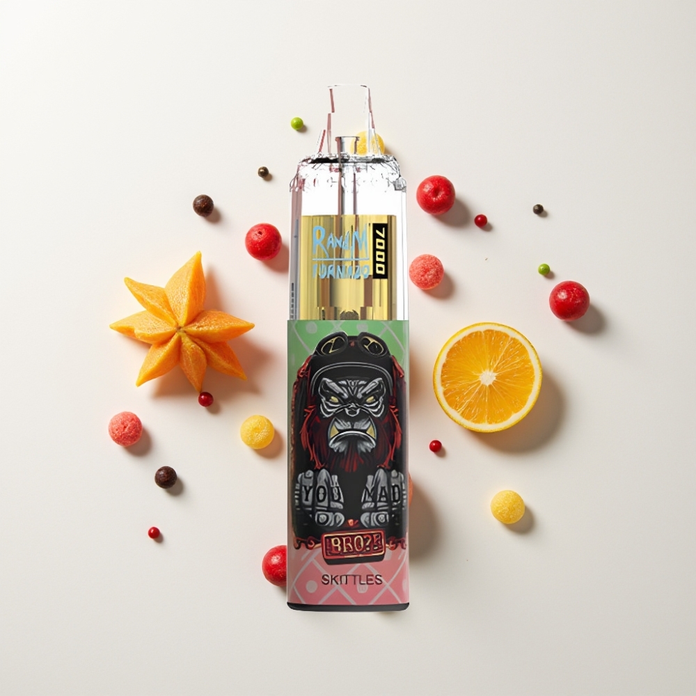 RandM Fumot Tornado 7000 Eldobható E-pára (14 ML, 850 MAH, Mesh Coil, Skittles Íz)