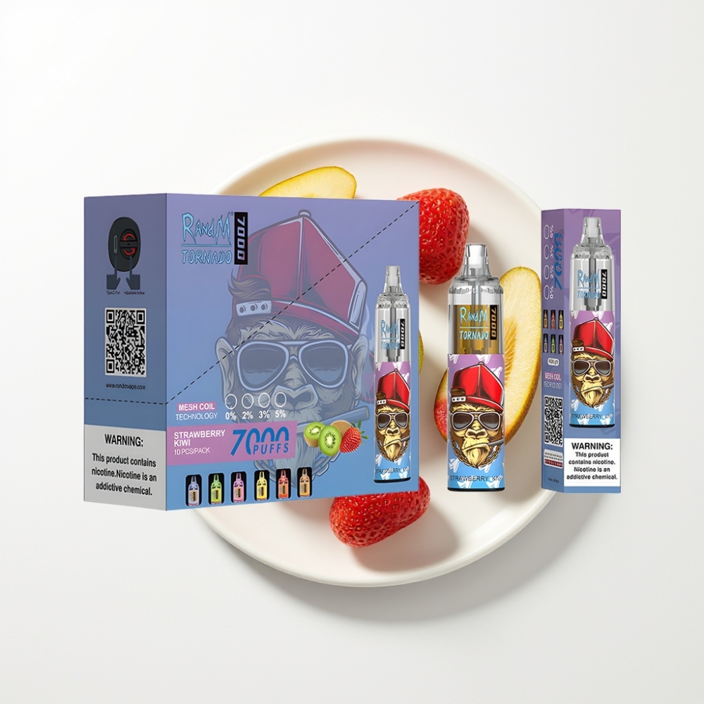 RandM Fumot Tornado 7000 Eldobható E-pohár Eper-Papaya, 14 ML, Mesh Coil, Type-C